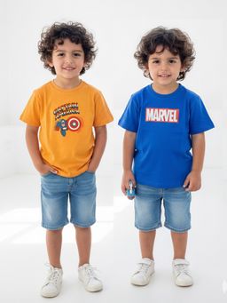 Nautinati - Boys Multi-Color Cotton Graphic T-Shirts (Pack of 2)