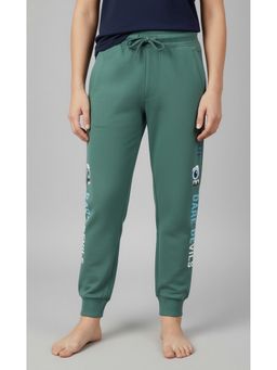 PLUM TREE - Boys Green Cotton Graphic Jogger