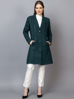 DLANXA - Women Winter Wear Stylish Overcoat - Green