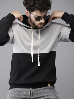 Campus Sutra - Black Solid Sweatshirt