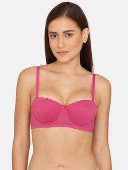 Zivame - Rosaline Padded Wired 3-4th Coverage T-Shirt Bra - Festival Fuchsia