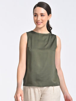 Saltpetre - Women Modal Solid Olive Shell Top
