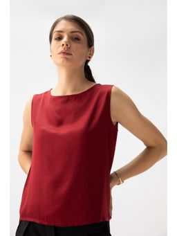 Saltpetre - Women Modal Solid Maroon Shell Top