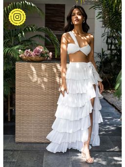 IT GIRL - White Leah Co Ord (Set of 2)