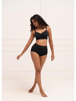 Underneat - Women Seamless High-Waist Tummy Tucker Shaper Brief Black