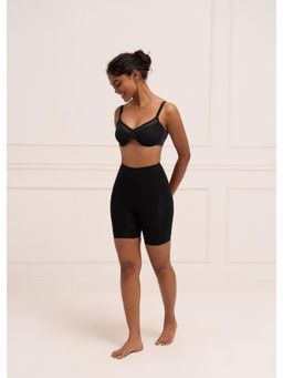 Underneat - Women Seamless High-Rise Butt-Lifting Body Shaper Shorts Black