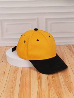DukieKooky - Kids Casual Style Mustard Yellow & Black Two-Tone Baseball Cap
