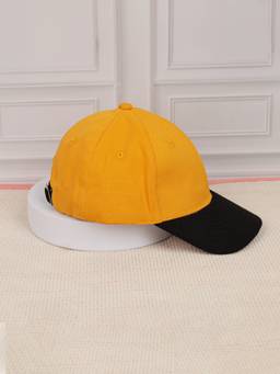 DukieKooky - Kids Casual Style Mustard Yellow & Black Two-Tone Baseball Cap