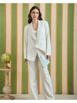 Orthodox - Womens Embroidered White Blazer