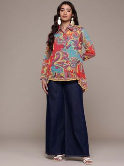 Aarke Ritu Kumar - Multi-Color Paisley Collar Neck Shirt