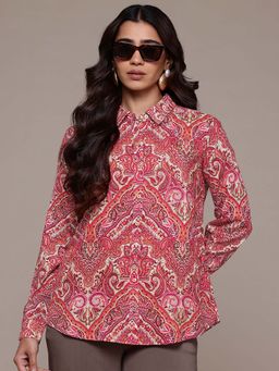 Aarke Ritu Kumar - Multi-Color Abstract Collar Neck Shirt