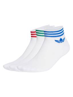 adidas - White Trefoil Ankle Socks (Pack of 3)