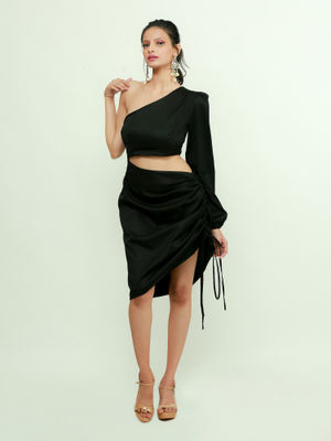 Echke One Shoulder Dress With Cut Out Feature