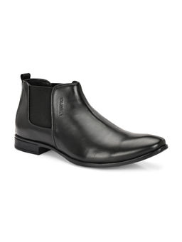 Valentino - Men Premium Leather Black Chelsea Boot