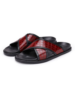 SHUTIQ - Kiki Burgundy Slides