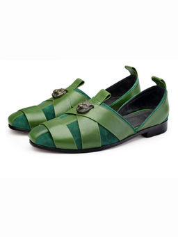 SHUTIQ - Sheraz Emerald Green Sliders