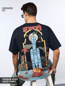 The Souled Store - Men Navy Blue Graphic T-Shirt