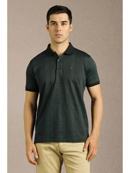 Louis Philippe - Men Green Printed Polo T- Shirt