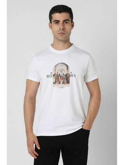 Van Heusen - Men White Graphic T-Shirt