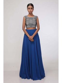 CHHAYA MEHROTRA - Iris Crop Top with Skirt