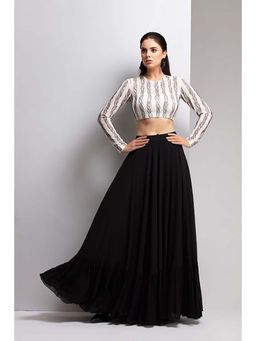 CHHAYA MEHROTRA - Black Skirt with White Blouse