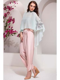 CHHAYA MEHROTRA - Soft Blue Cape with Pant