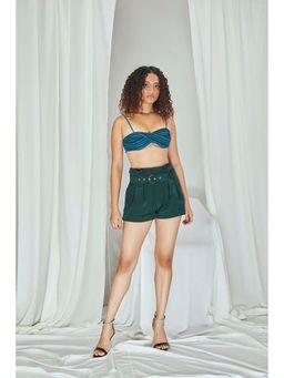 Nirmooha - Two Tone Ensemble Bralette with Short and Belt