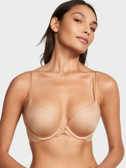 Victoria's Secret - Dream Angels Smooth and Lace Push-Up Bra Beige