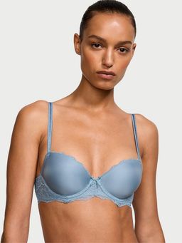Victoria's Secret - Dream Angels Smooth and Lace Lightly Lined Demi Bra Blue