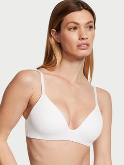 Victoria's Secret - The T-Shirt Lightly Lined Pointelle Wireless Bra White