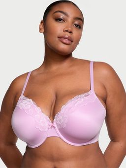 Victoria's Secret - Body By Victoria Lightly Lined Full-Coverage Lace-Trim Bra Purple