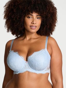 Victoria's Secret - Dream Angels Lace Lightly Lined Classic Coverage Demi Bra Blue