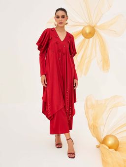 House of Fett - Rubyetta Embroidered Kurta