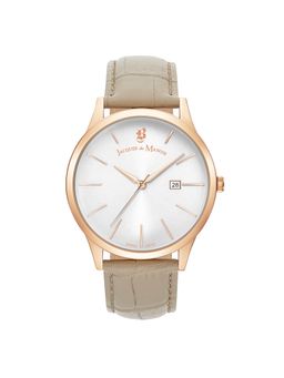 Jacques Du Manior - Emotion Swiss Made Analogue Silver Round Dial Mens Watch- Emg.10