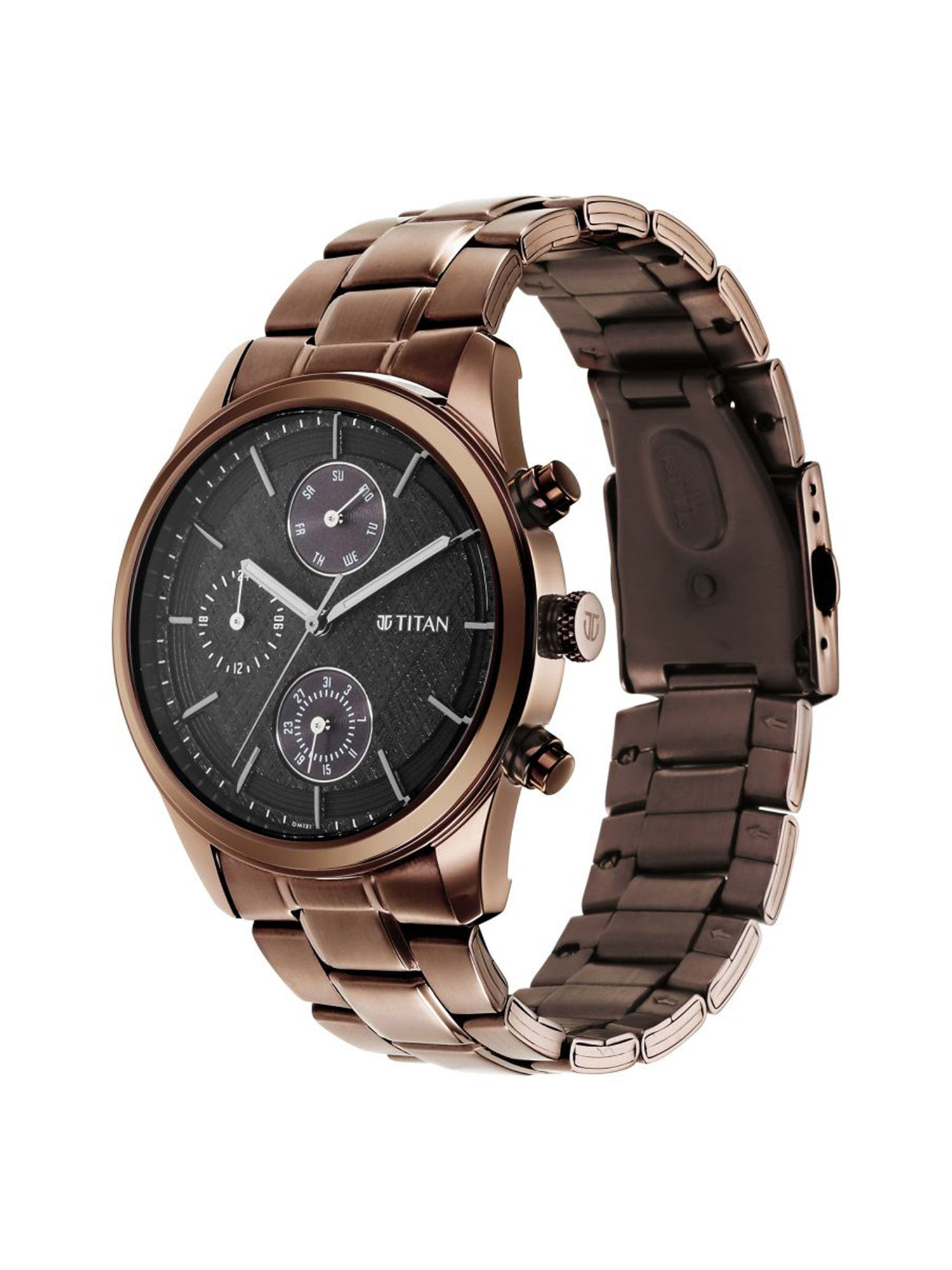 Buy Titan 1805QM04-Black Dial Analog Watch for Men Online