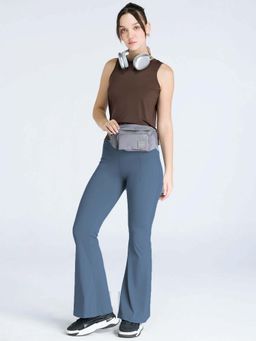 Cava Athleisure - Blue Solid/Plain Fitted High Waist Leggings