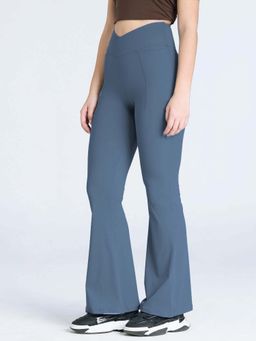 Cava Athleisure - Blue Solid/Plain Fitted High Waist Leggings