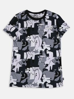 Puma - Ess Street Art Aop Girls Black T-shirts