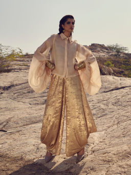 RENASCI - Women Organza Exaggerated Shirt