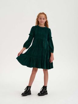 ANGEL & ROCKET - Velvet Tiered Dress