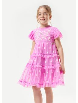 ANGEL & ROCKET - Embroidered Mesh Dress