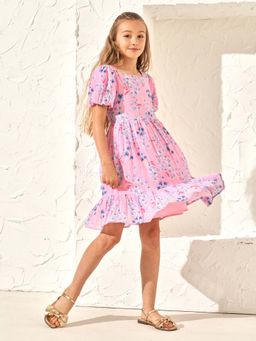 ANGEL & ROCKET - Textured Print Dress