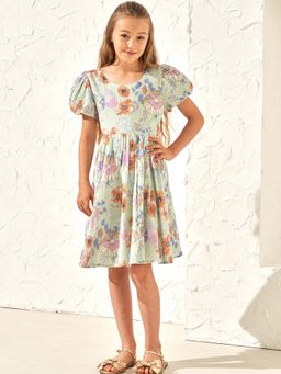 ANGEL & ROCKET - Tie Back Print Dress