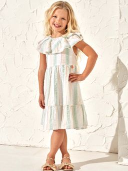 ANGEL & ROCKET - Stripe Collar Sundress