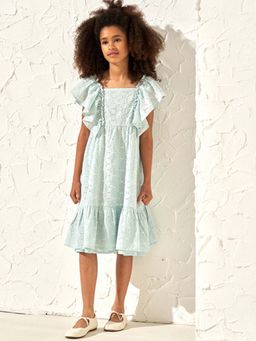 ANGEL & ROCKET - Broderie Dress-Green