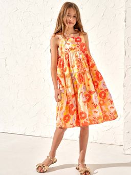 ANGEL & ROCKET - Ribbon Strap Print Dress
