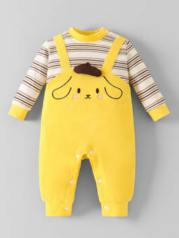 Hopscotch - Puppy Applique Striped Romper