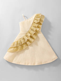 Hopscotch - Ruffled One Shoulder Dress