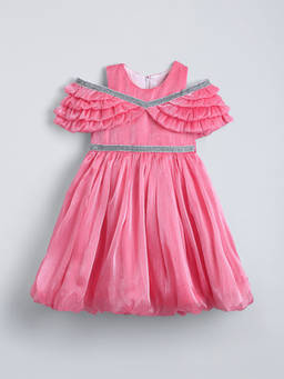 Hopscotch - Ruffled Off Shoulder Dress