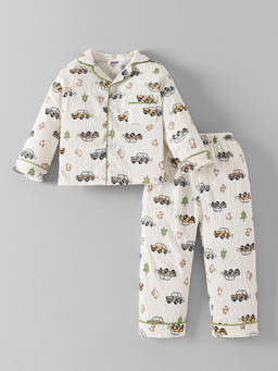 Hopscotch - Car Collared T-Shirt And Pajama